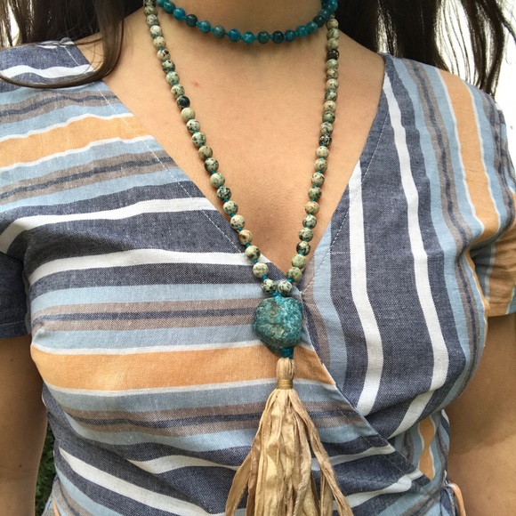 Handmade 108 Bead Intuition Mala Necklace - Picture 2 of 8